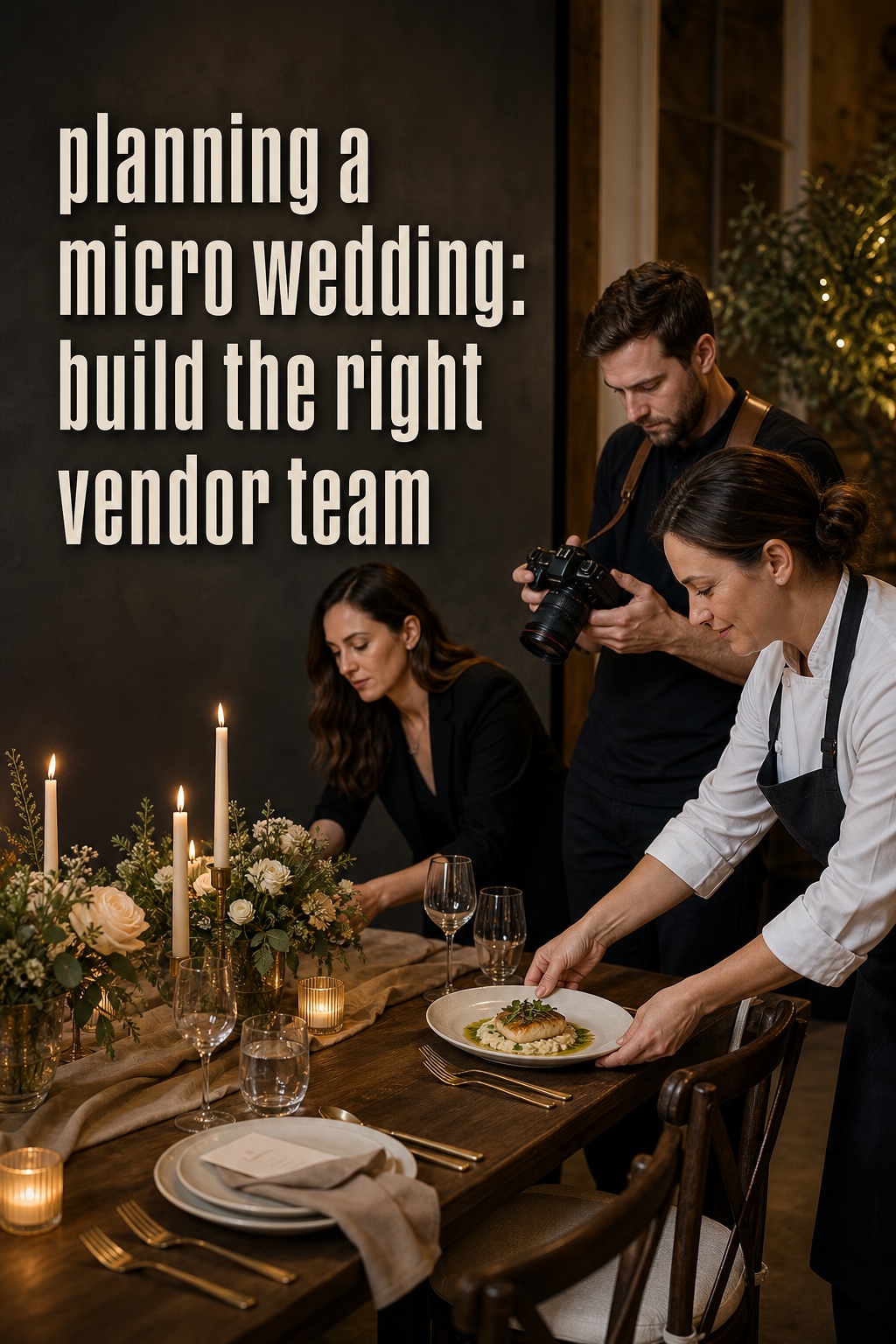 Planning a micro wedding with photographer caterer and coordinator