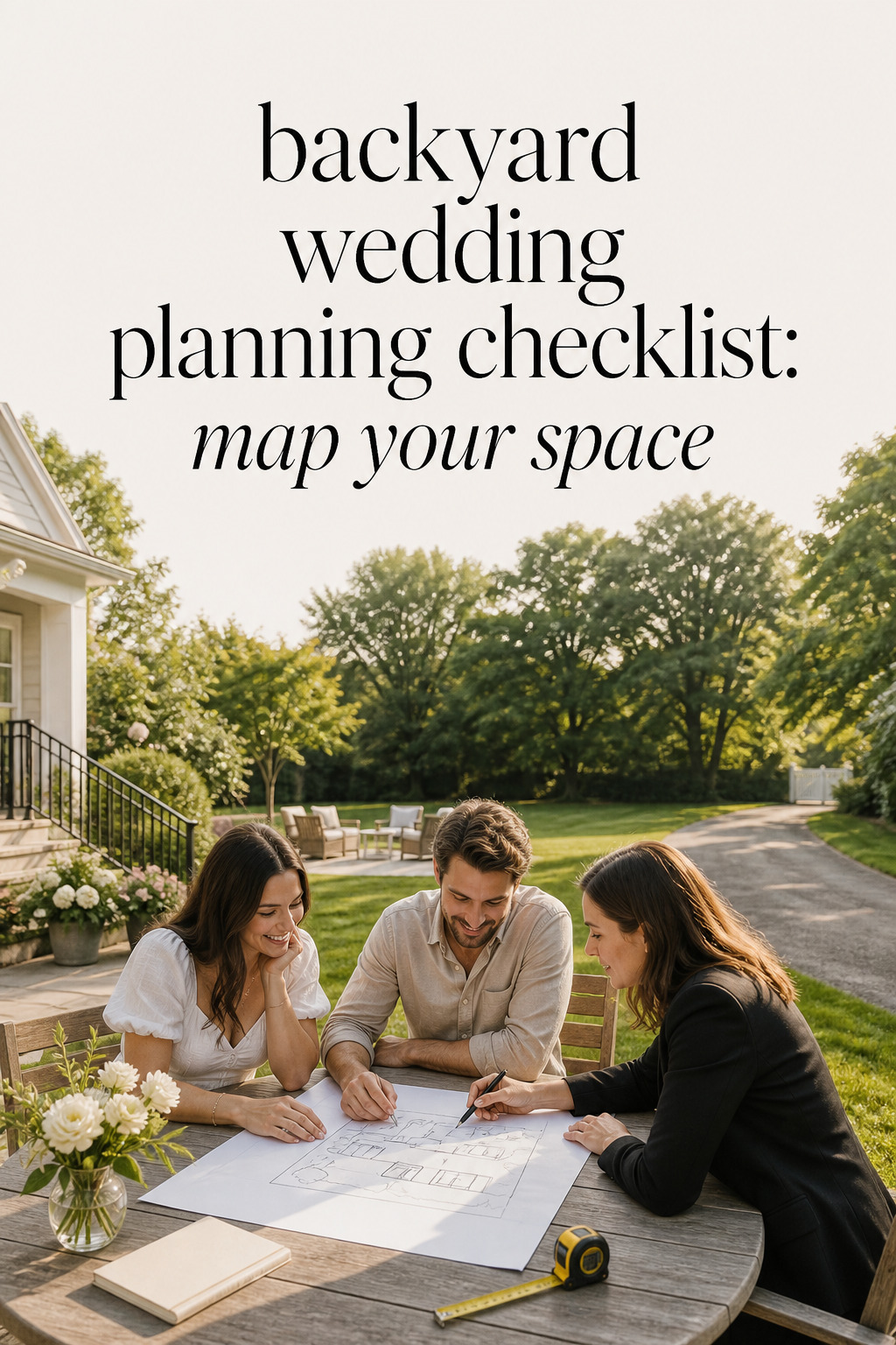 backyard wedding planning checklist map of a garden wedding property