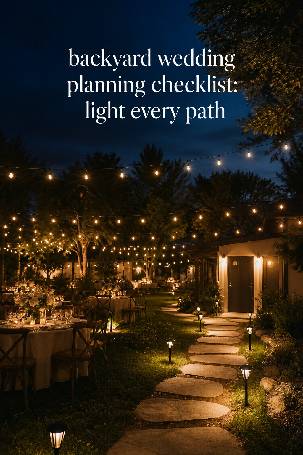 backyard wedding planning checklist weather backup tent plan