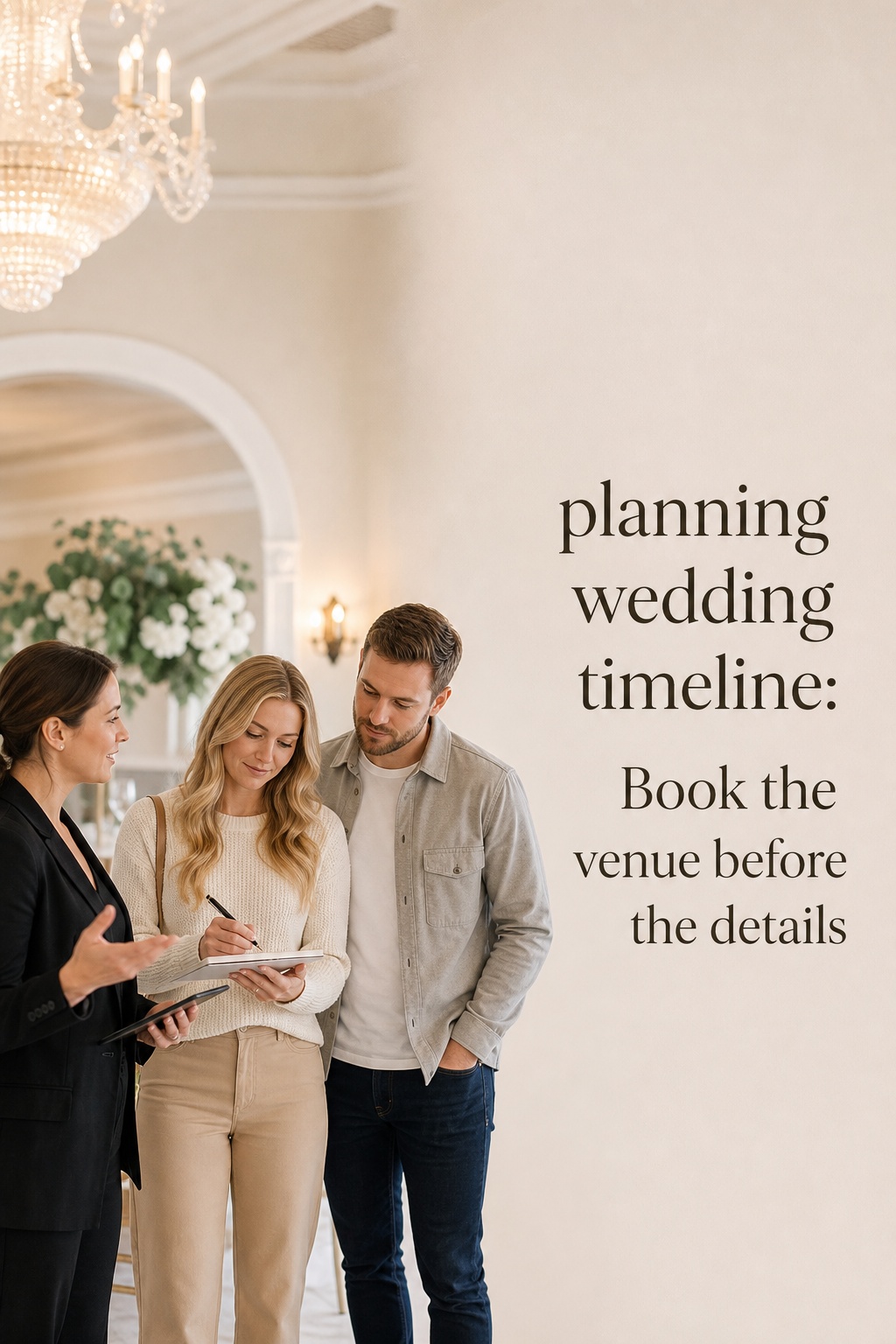 how to start planning a wedding couple choosing guest range