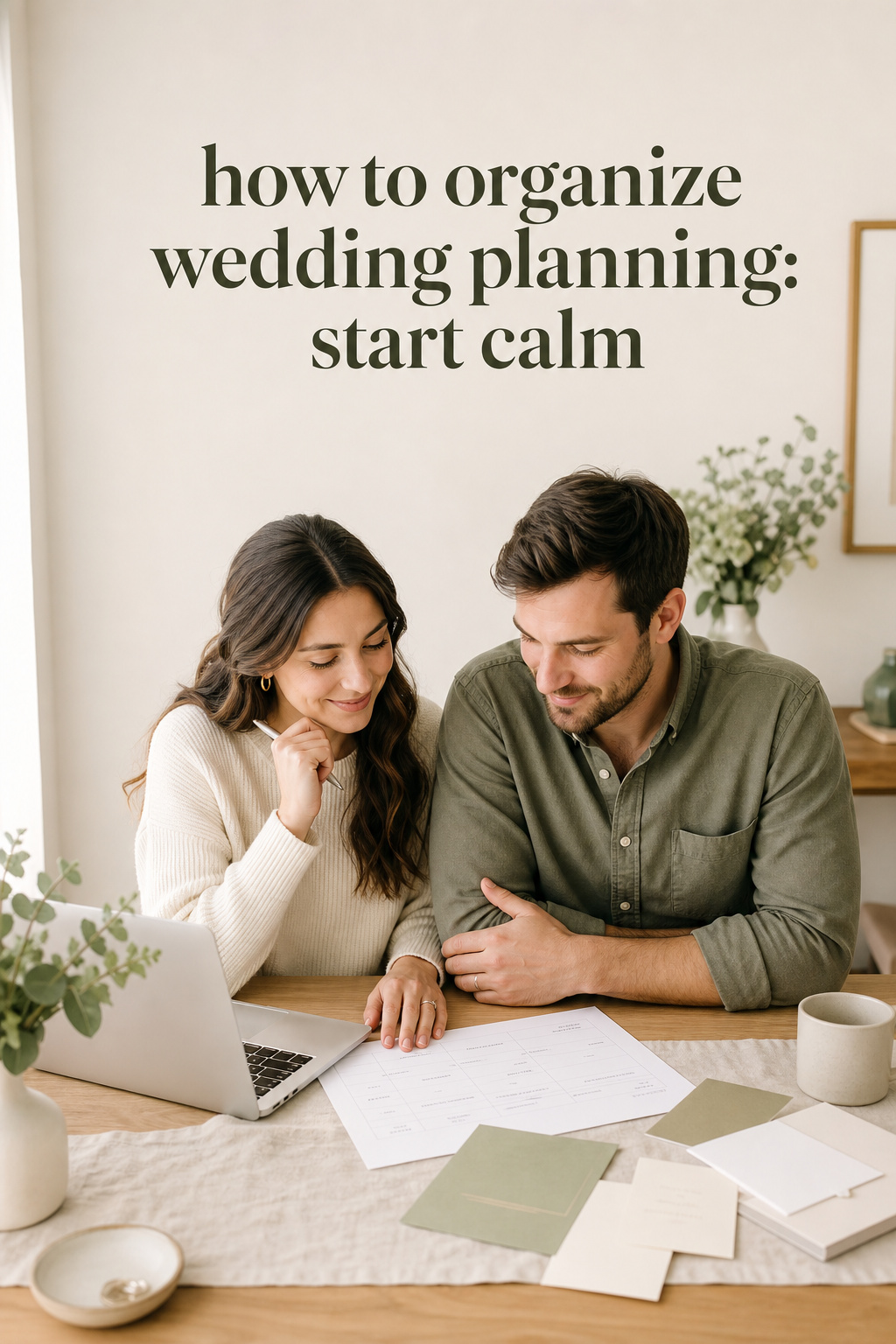 how to organize wedding planning with a calm shared system