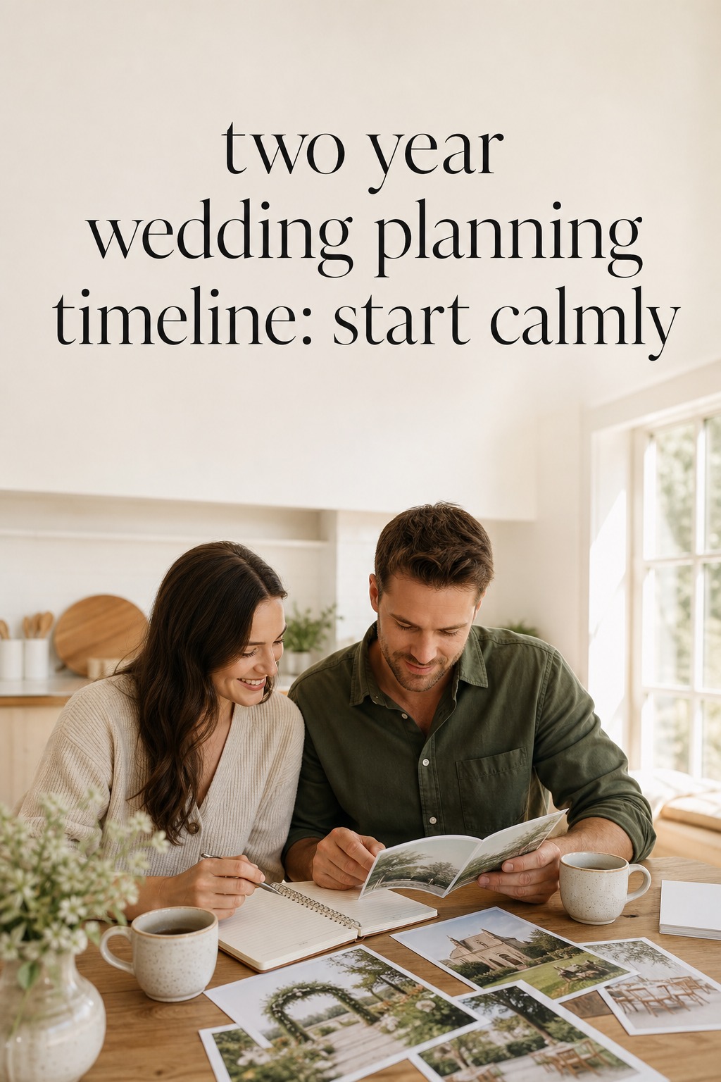 two year wedding planning timeline for a calm planning start