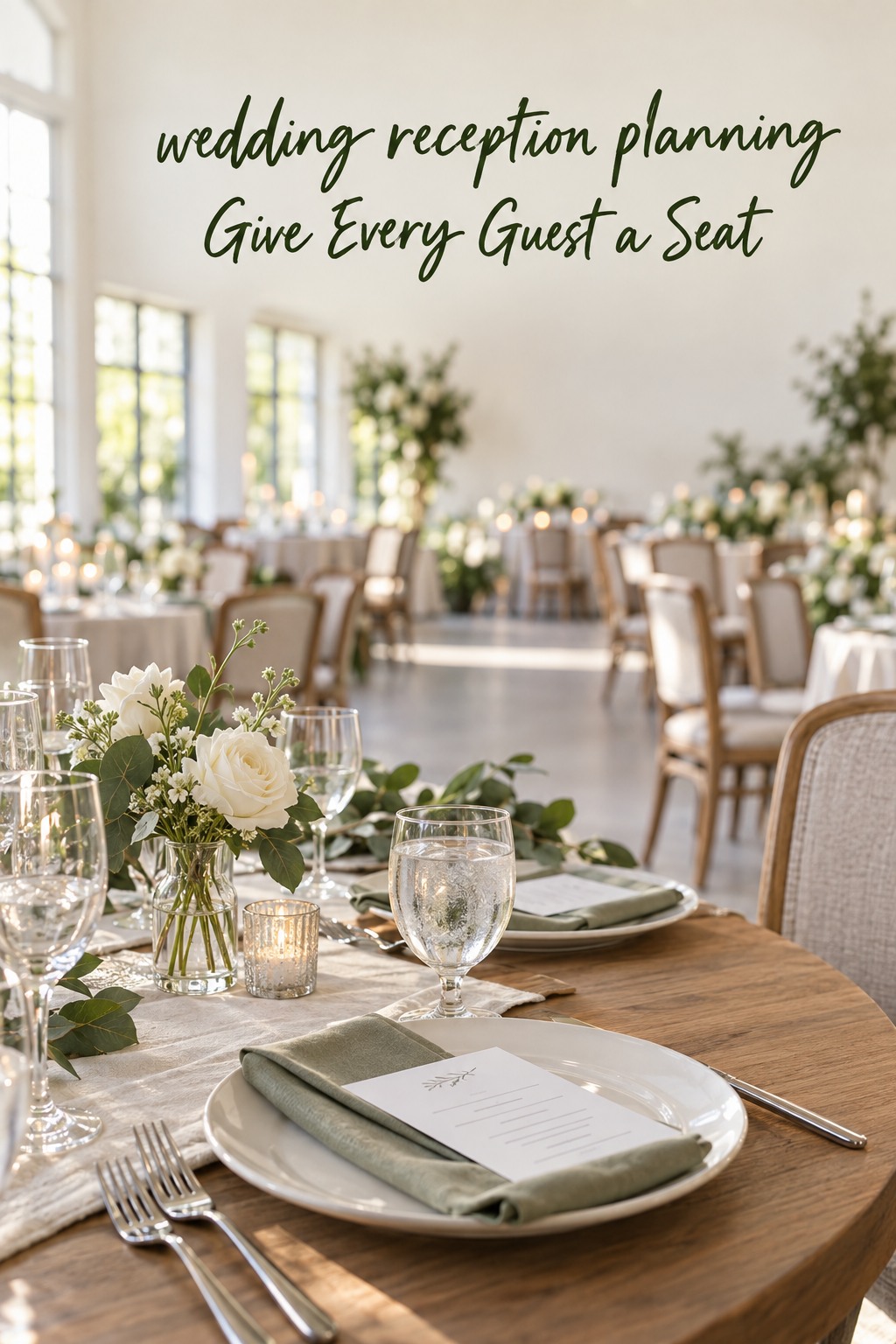 wedding reception planning place setting beside a clear guest aisle