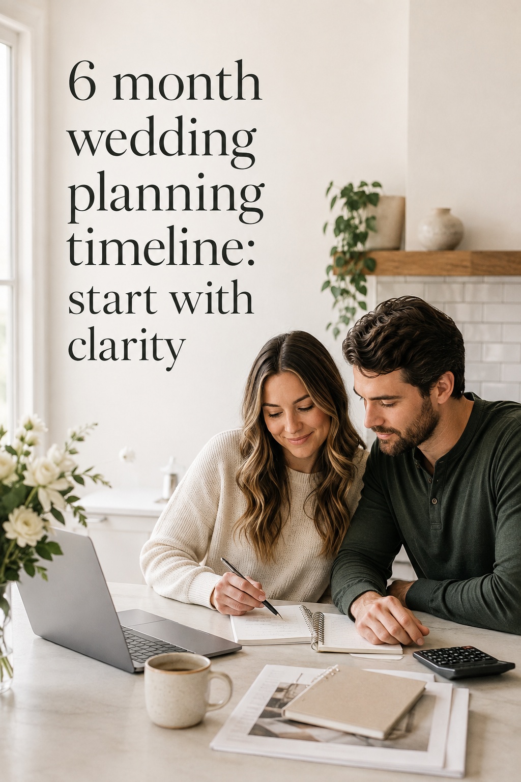 6 month wedding planning timeline starts with budget and guest range
