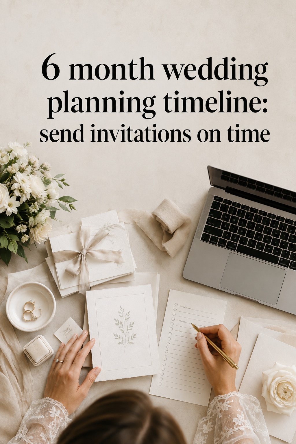 6 month wedding planning timeline for sending invitations on time