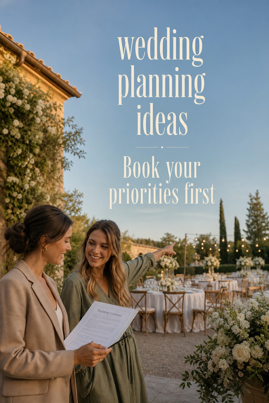 wedding planning ideas Book your priorities first