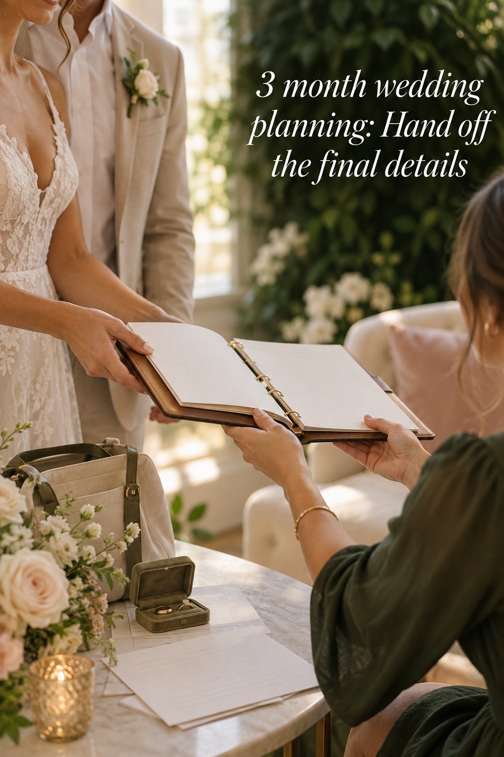 3 month wedding planning handoff of the final details