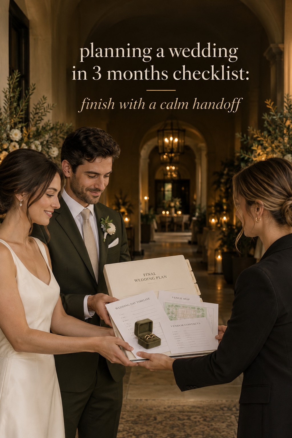planning a wedding in 3 months checklist with a calm final handoff