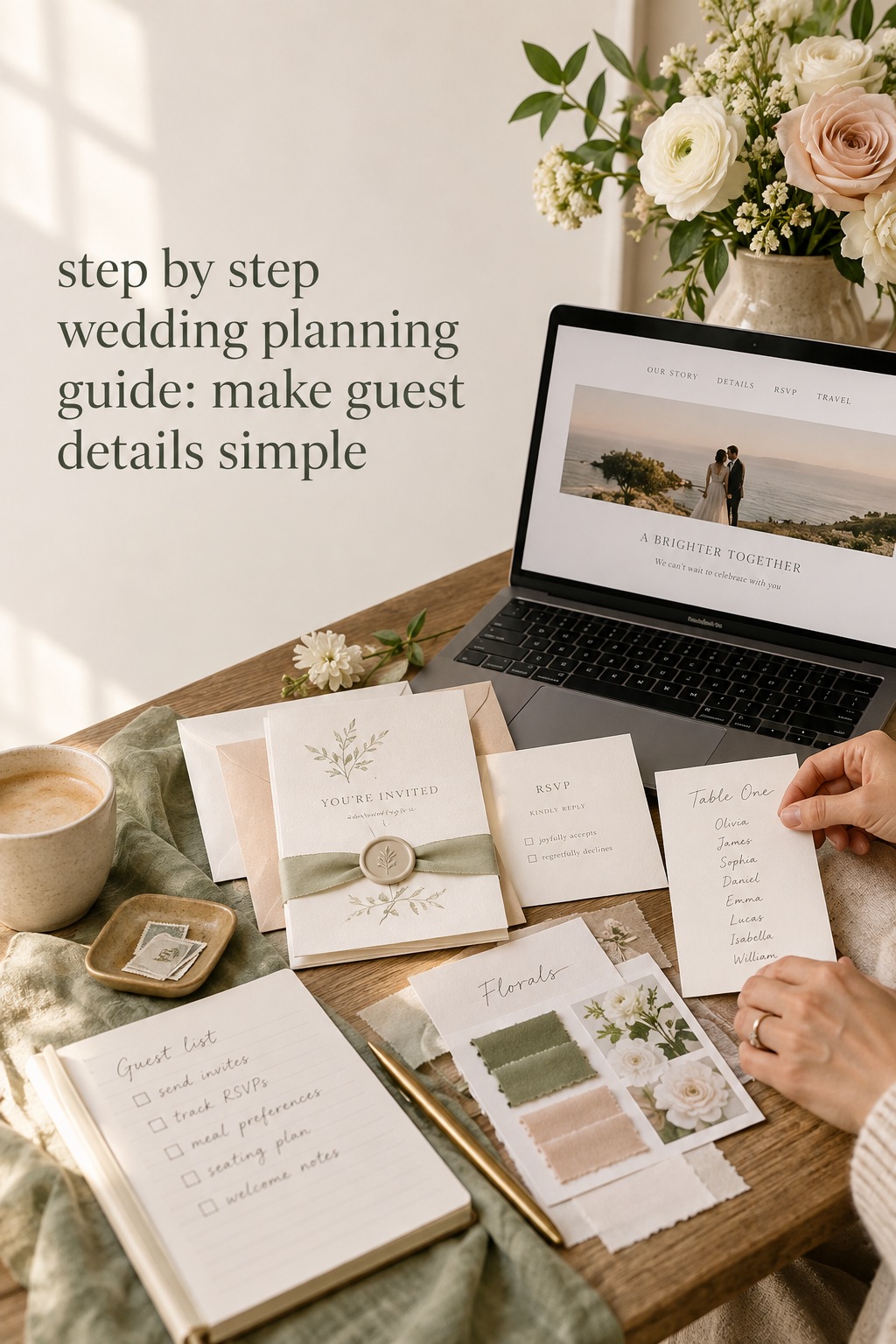 step by step wedding planning guide invitations and guest details