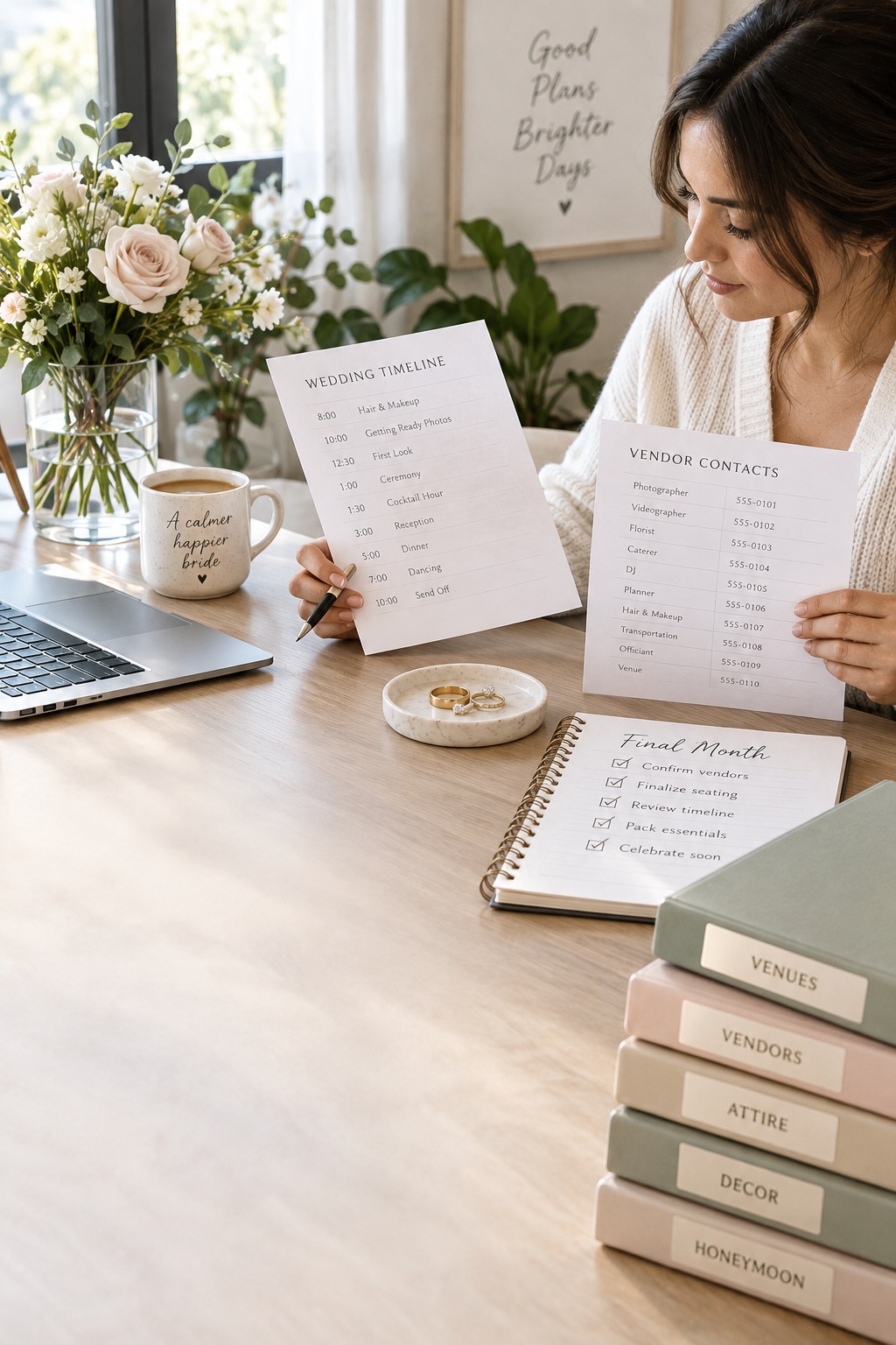 step by step wedding planning guide final month timeline