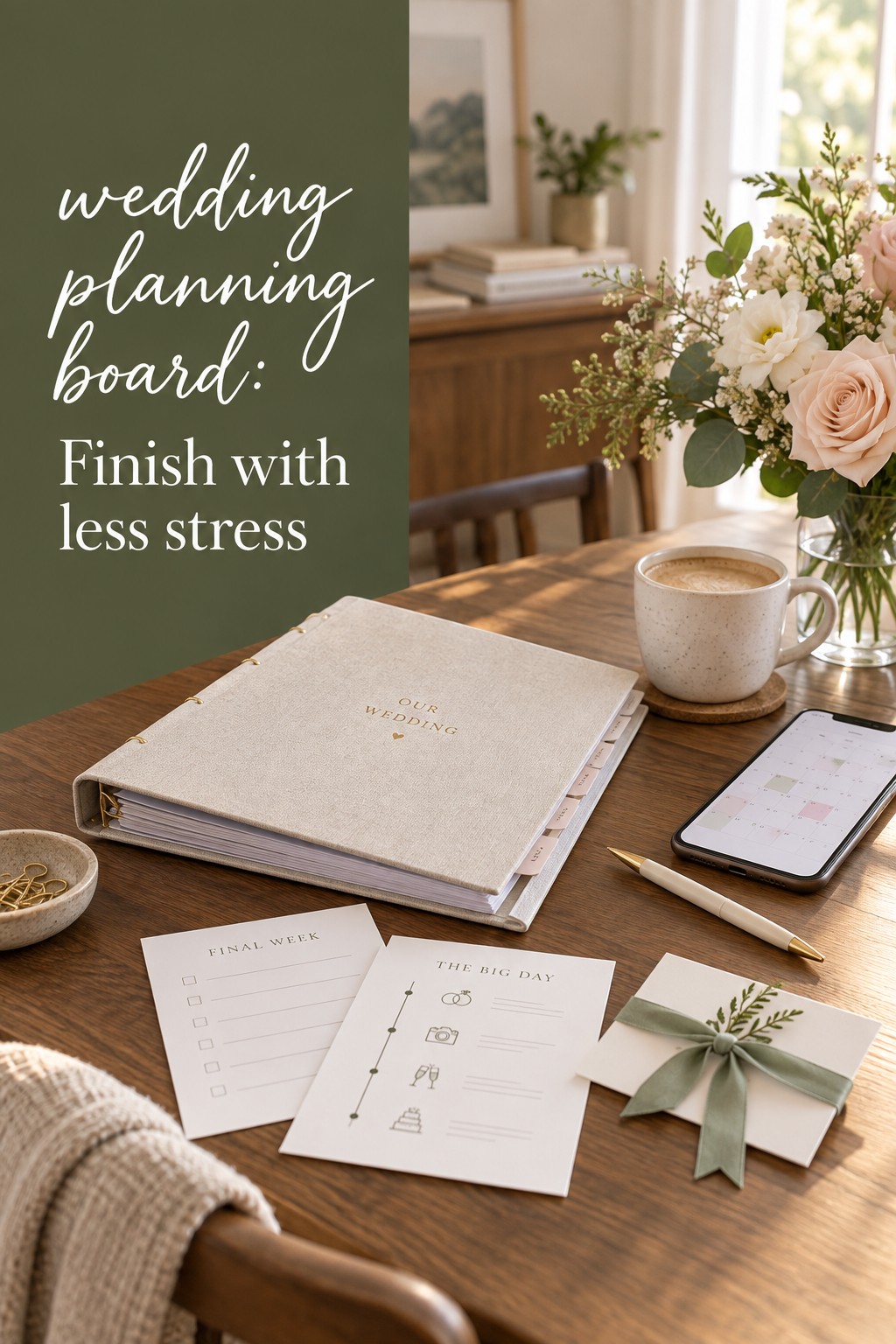 wedding planning board turning wedding inspiration into actionable tasks