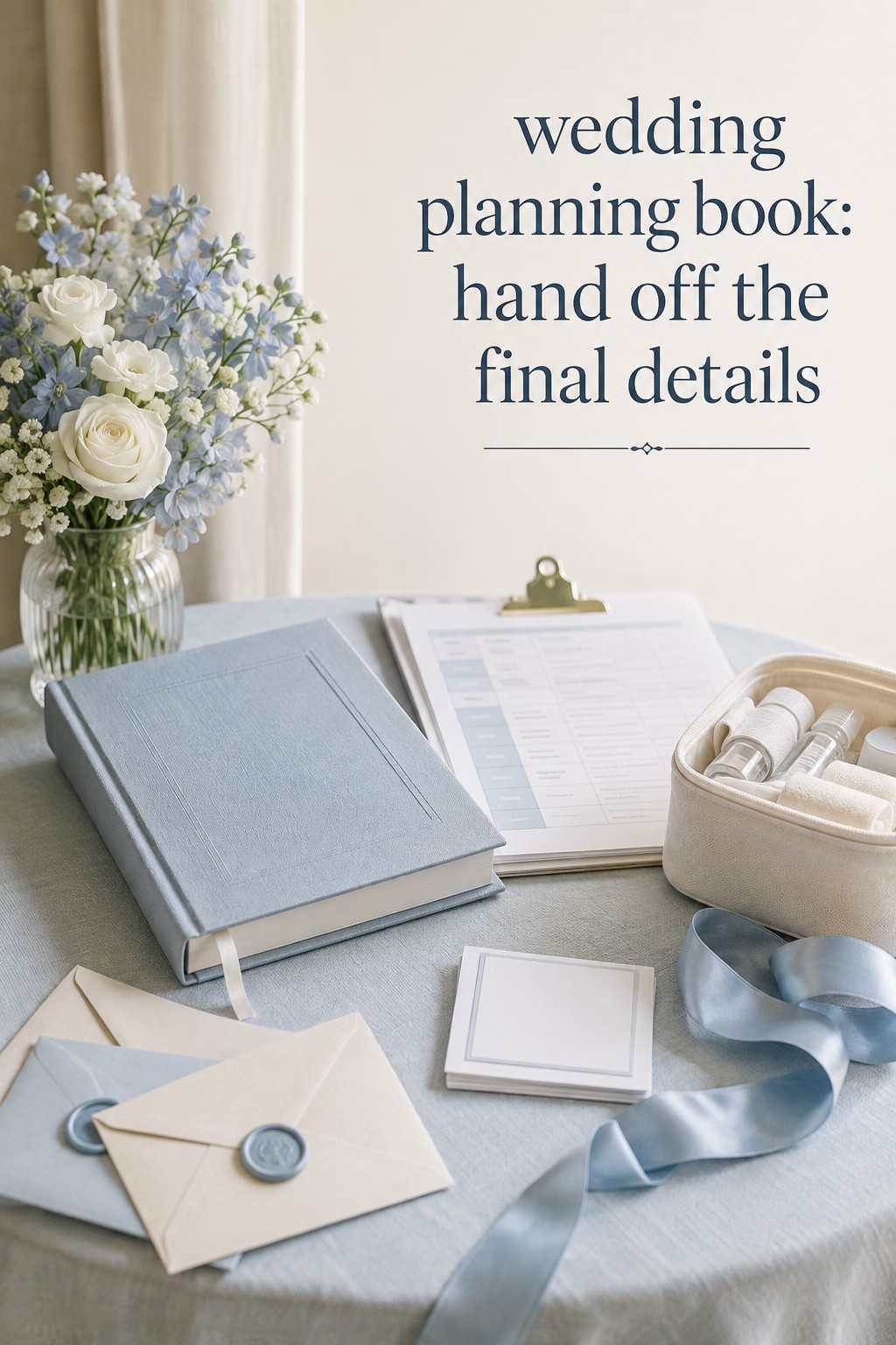 wedding planning book final details for a calm wedding day handoff