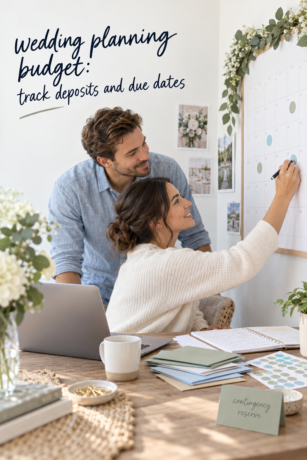 wedding planning budget: track deposits and due dates