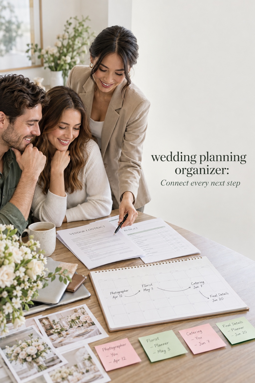 wedding planning organizer connecting vendor contracts owners and deadlines