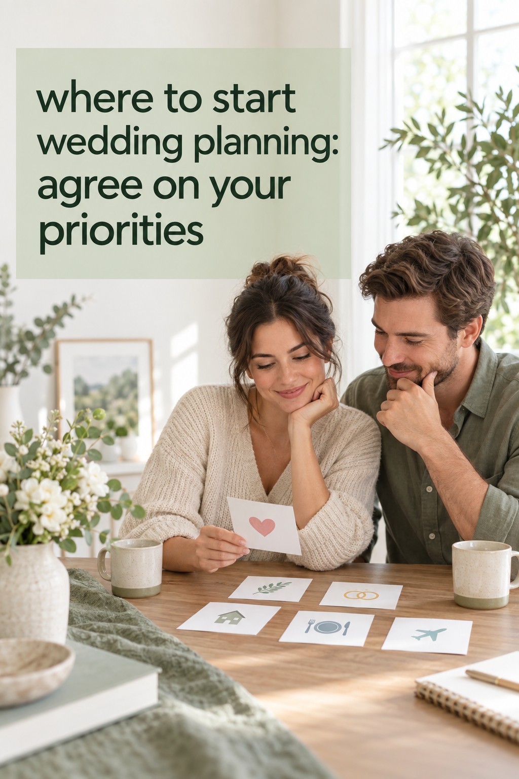 where to start wedding planning by agreeing on priorities together