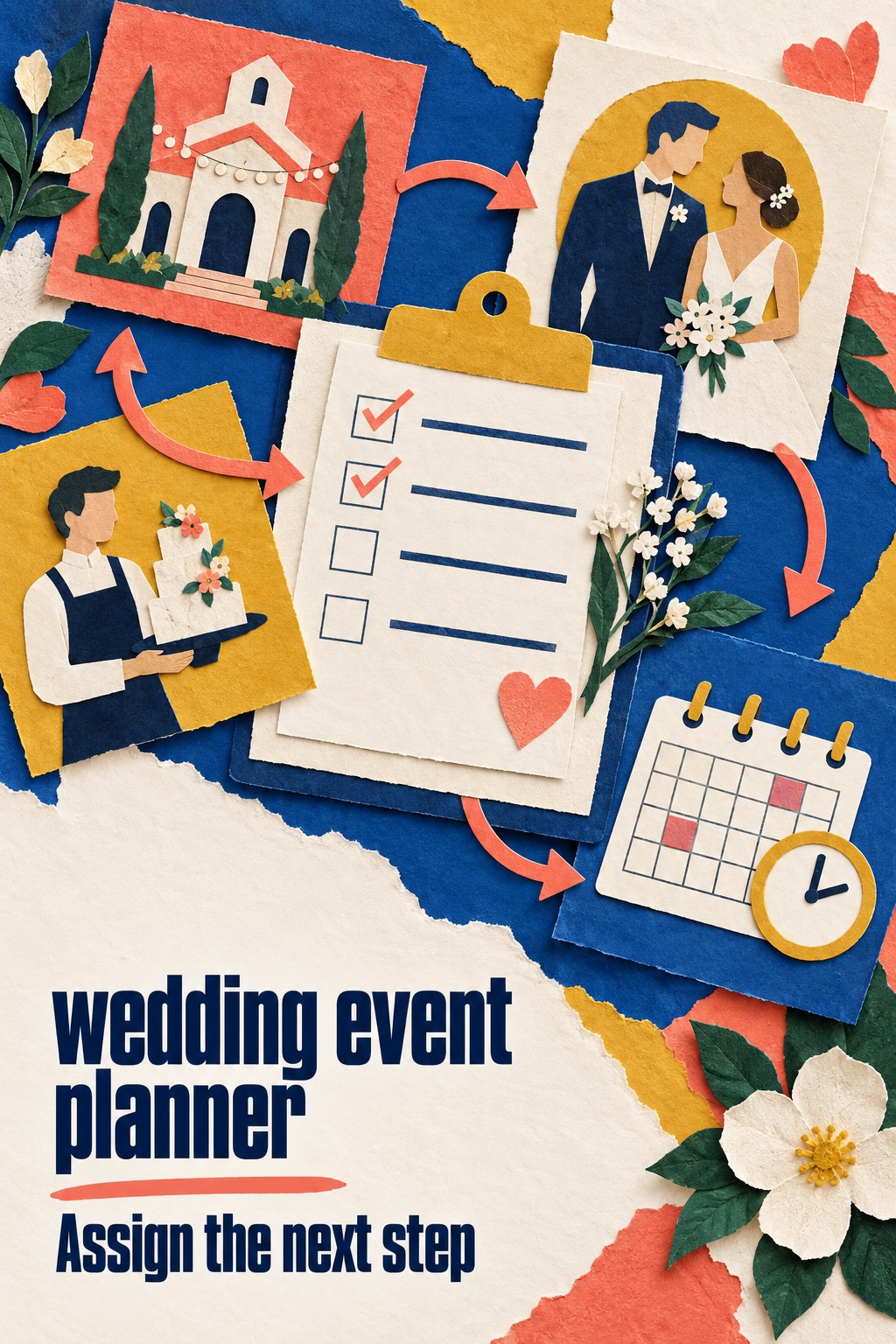 Assign the Next Step wedding event planner responsibility map for couple venue and vendors