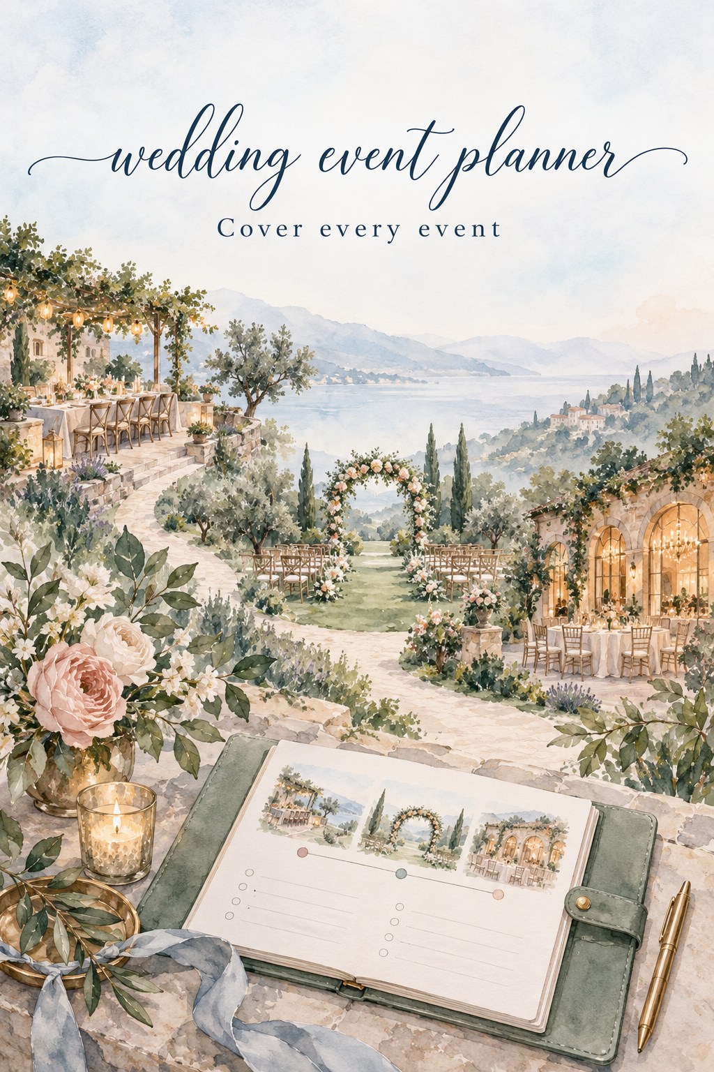 Cover Every Wedding Event wedding event planner folio for a multi-event wedding weekend