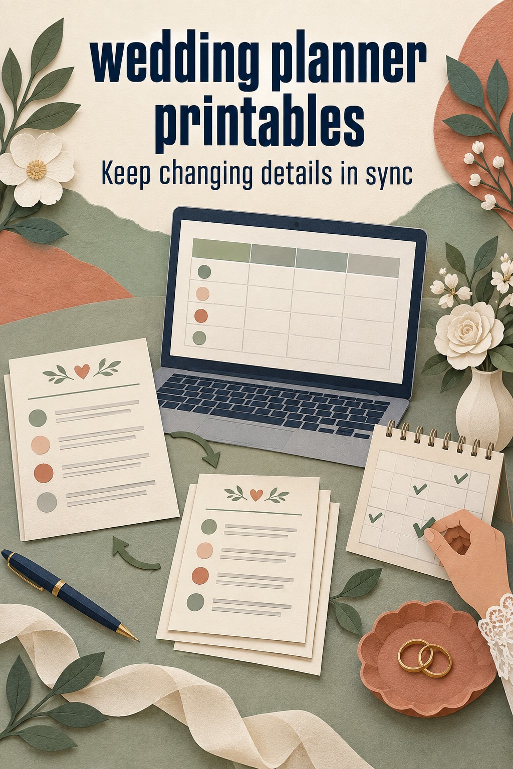 Keep Printable Details in Sync wedding planner printables kept in sync with a current planning file